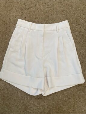 Wilfred Cream Pleated Cuffed Shorts